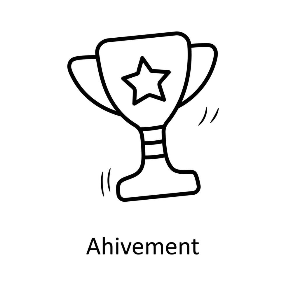 Achievement  vector outline Icon Design illustration. Business Symbol on White background EPS 10 File