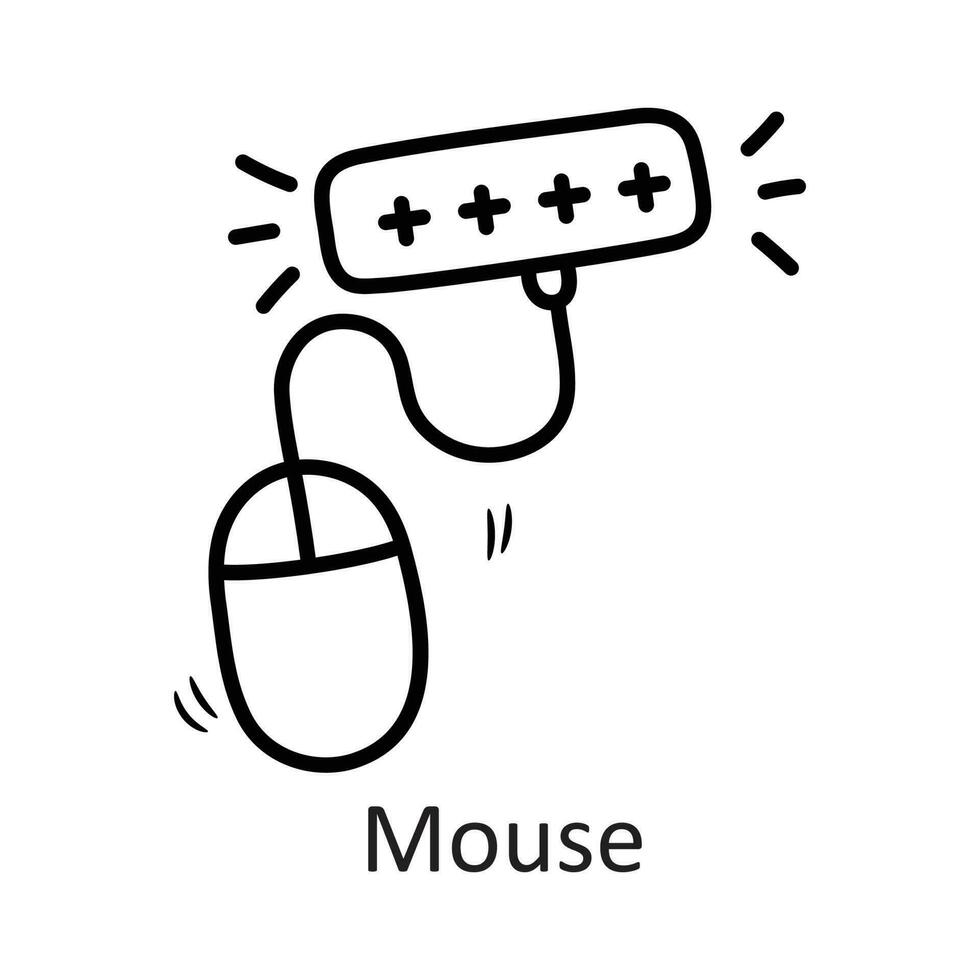 Mouse vector outline Icon Design illustration. Security Symbol on White background EPS 10 File