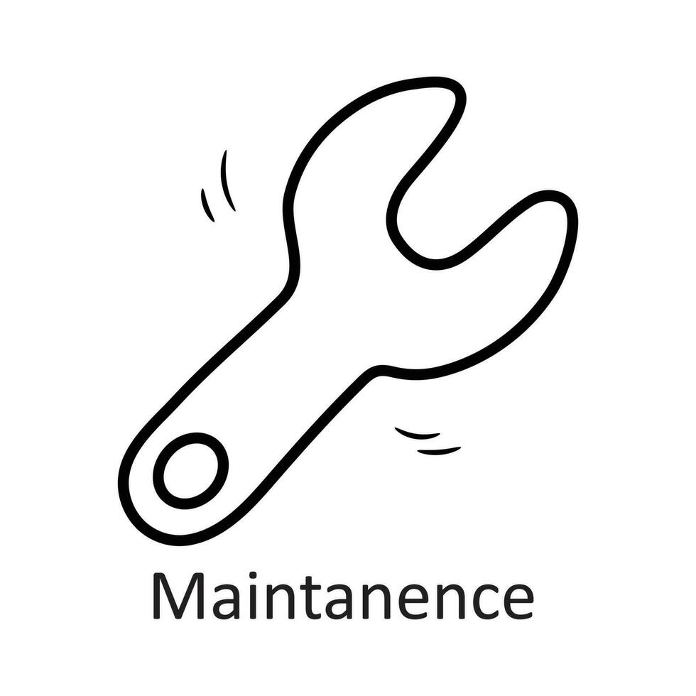 Maintenance vector outline Icon Design illustration. Security Symbol on White background EPS 10 File