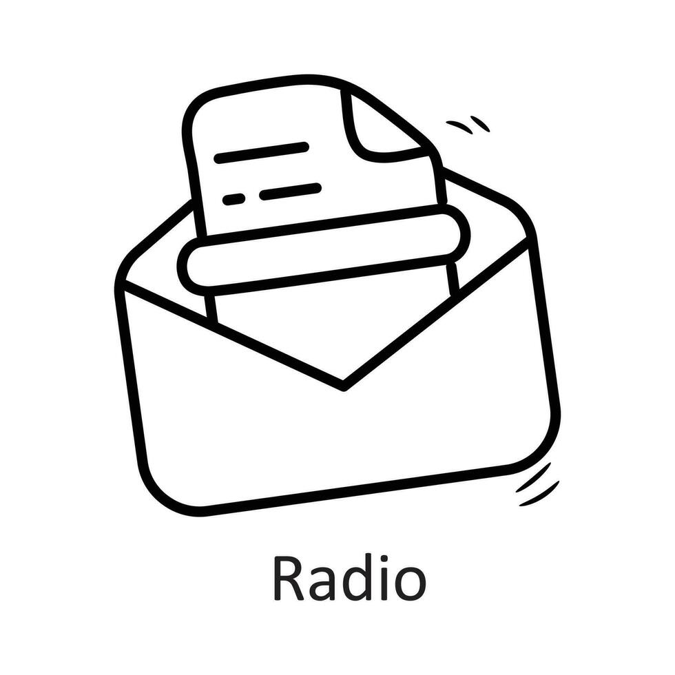 Radio vector outline Icon Design illustration. Security Symbol on White background EPS 10 File