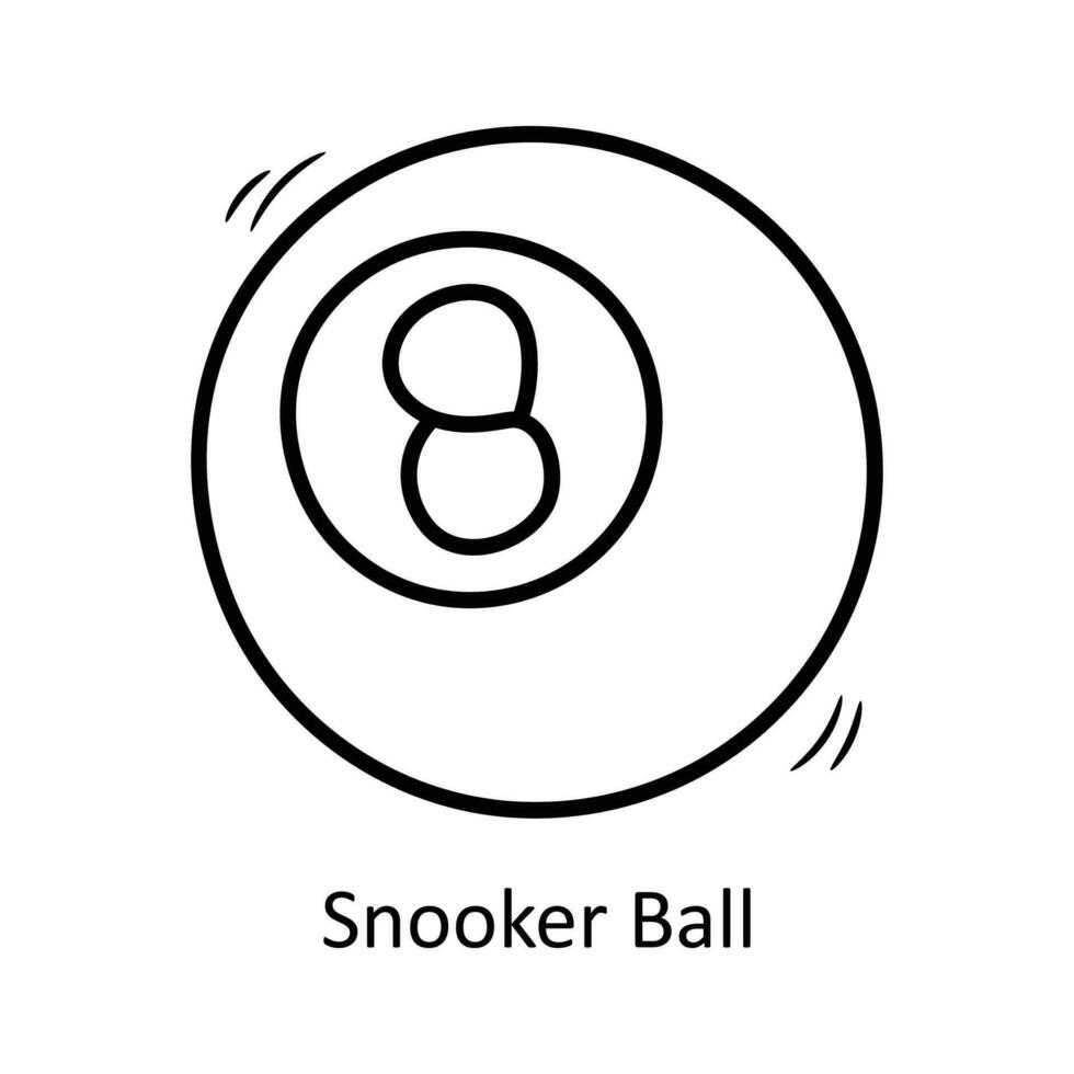 snooker pelota vector contorno icono diseño ilustración. olímpico símbolo en blanco antecedentes eps 10 archivo