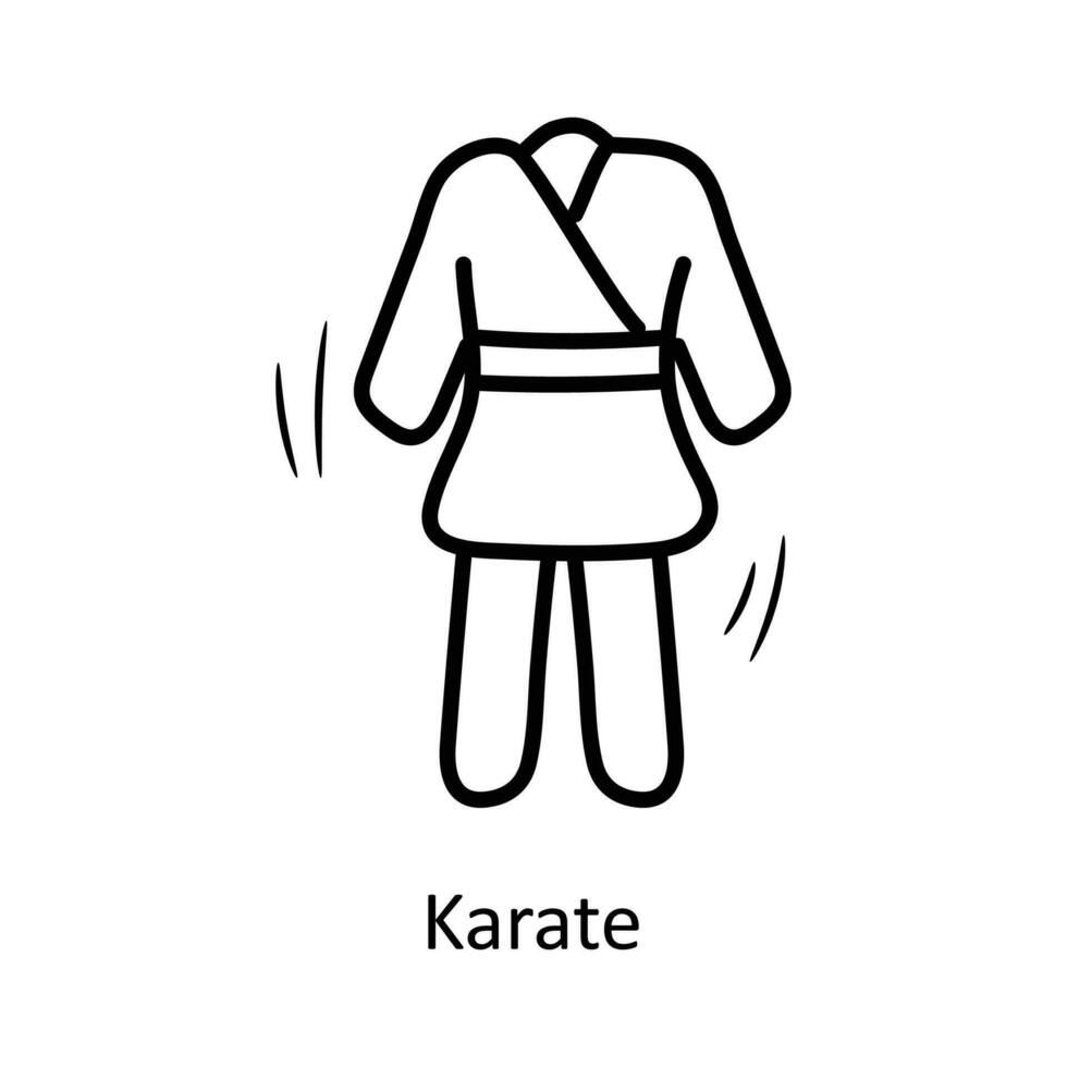 Karate vector outline Icon Design illustration. Olympic Symbol on White background EPS 10 File