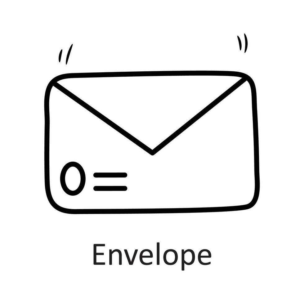 Envelope vector outline Icon Design illustration. Stationery Symbol on White background EPS 10 File