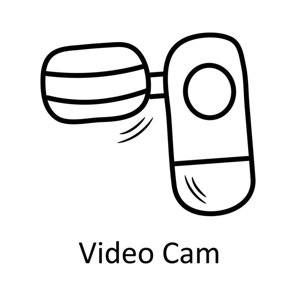 Video Cam vector outline Icon Design illustration. Travel Symbol on White background EPS 10 File