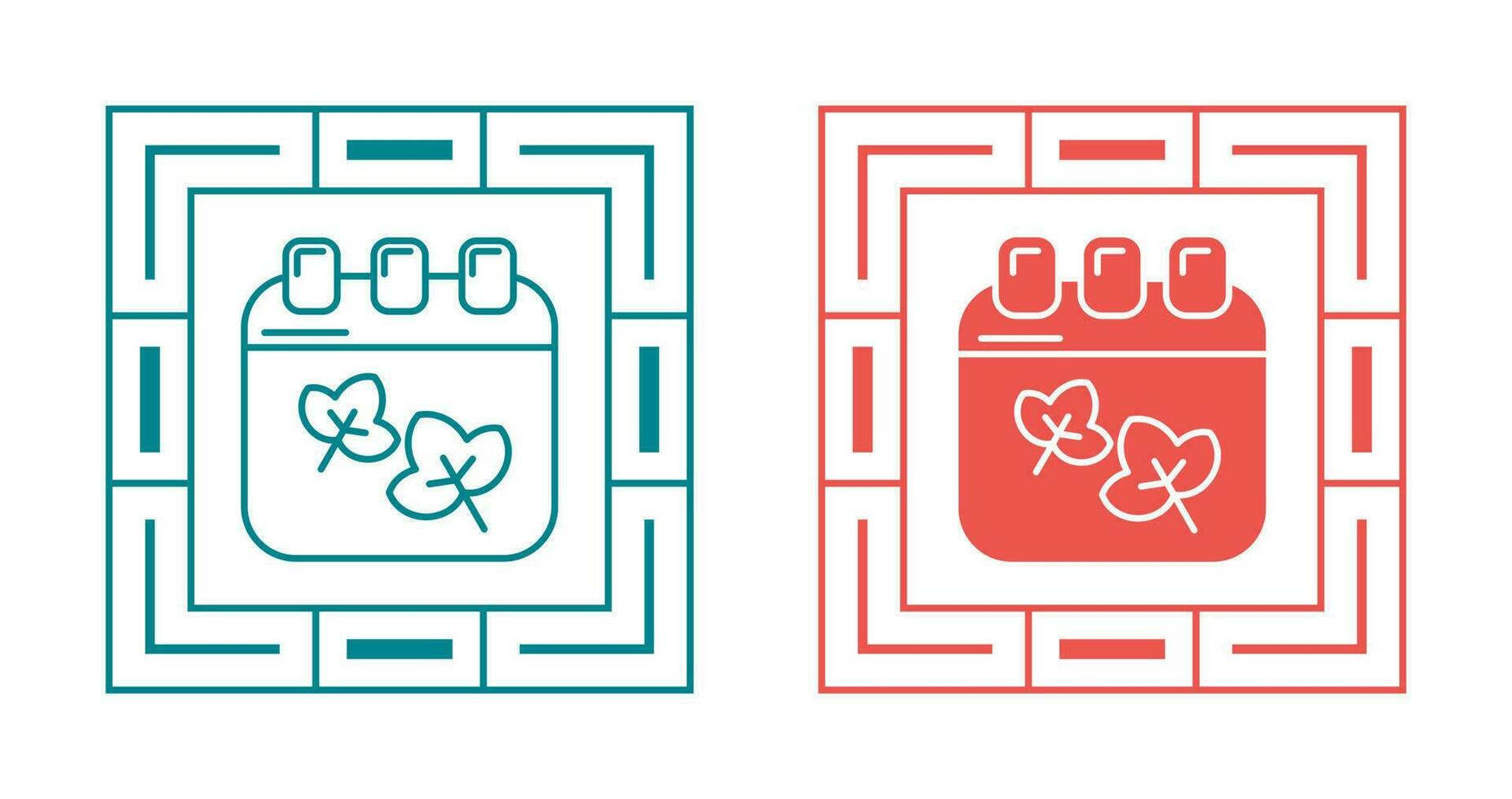 Autumn Calendar Vector Icon