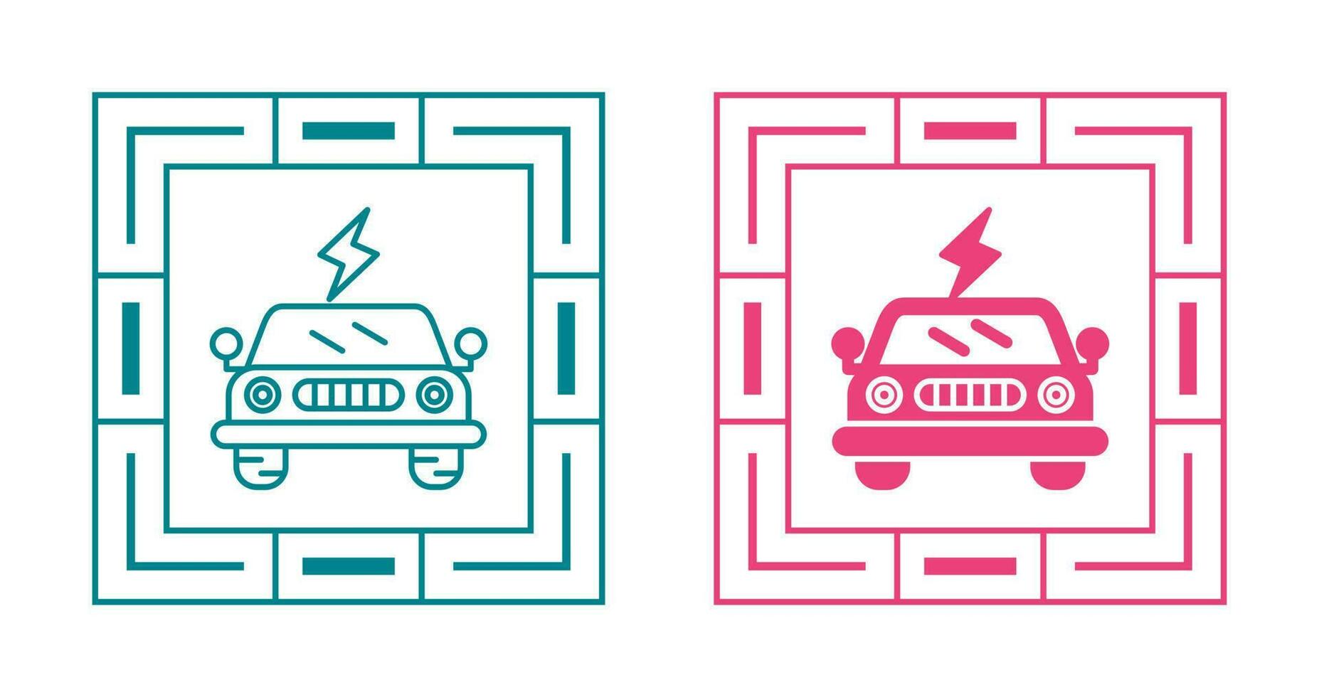 Electric Car Vector Icon