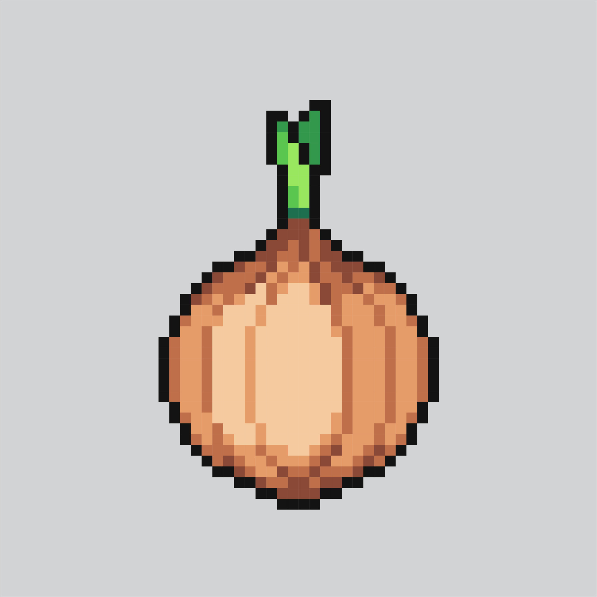 Vegetables and fruits pixel art set. Different garden plants