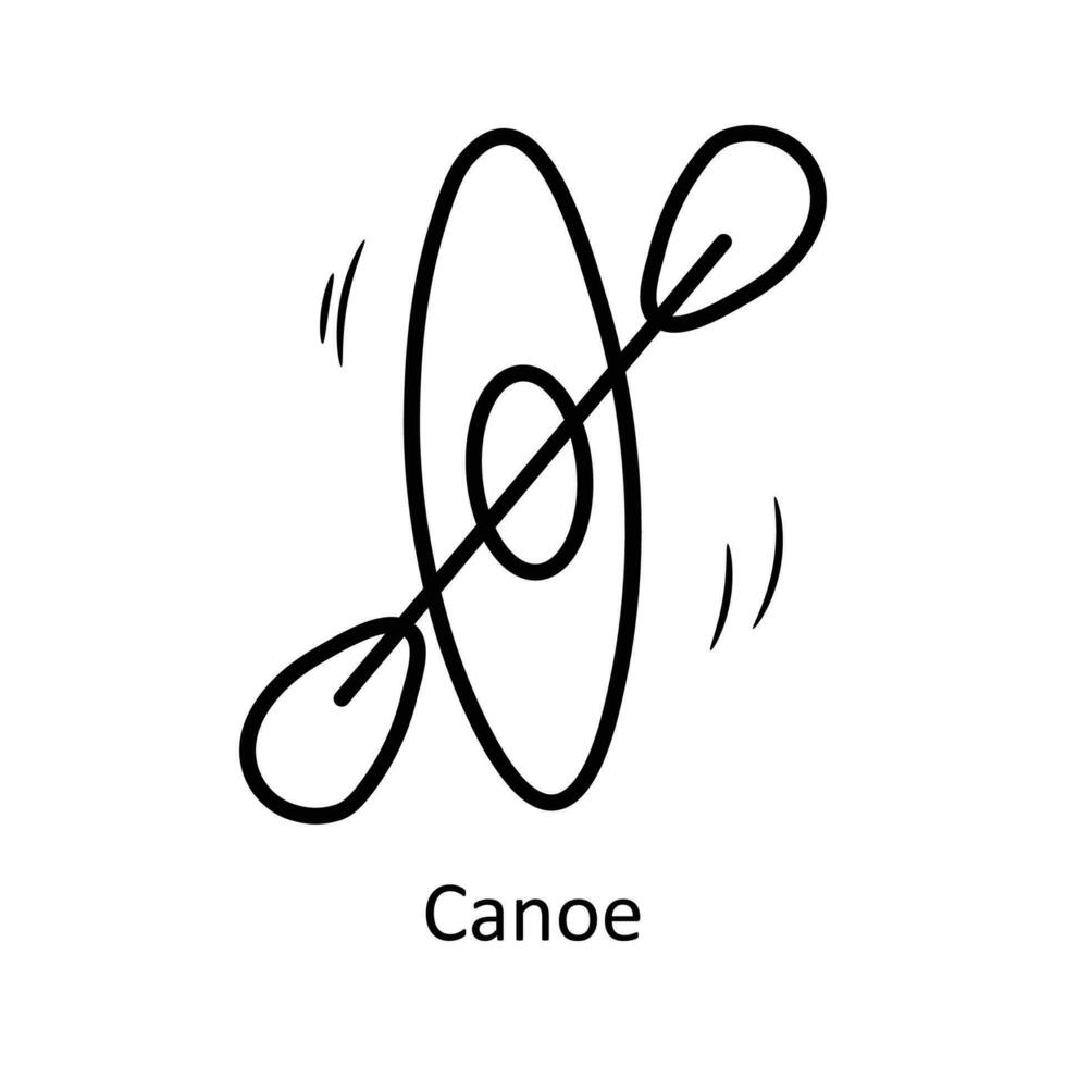 Canoe vector outline Icon Design illustration. Olympic Symbol on White background EPS 10 File
