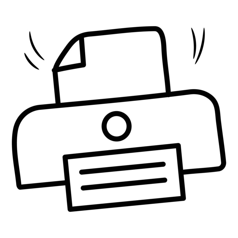 Printer vector outline Icon Design illustration. Banking and Finance Symbol on White background EPS 10 File