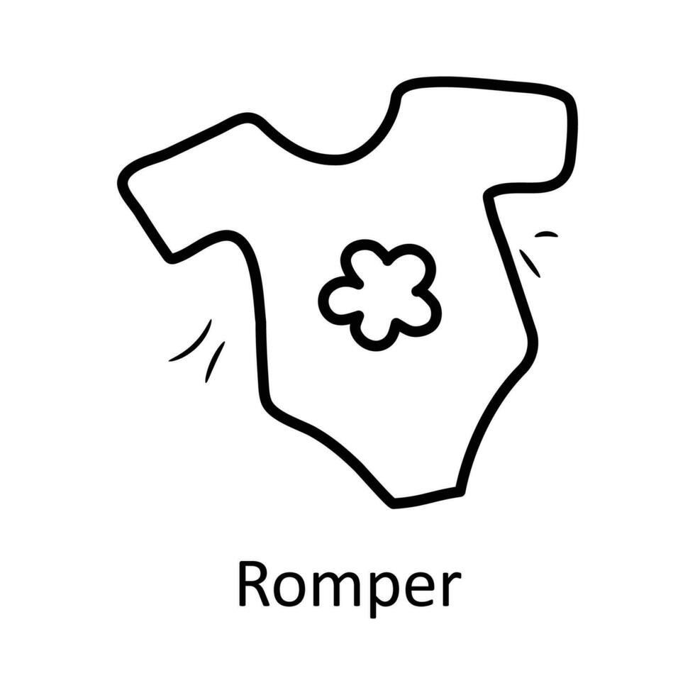 Romper vector outline Icon Design illustration. Toys Symbol on White background EPS 10 File