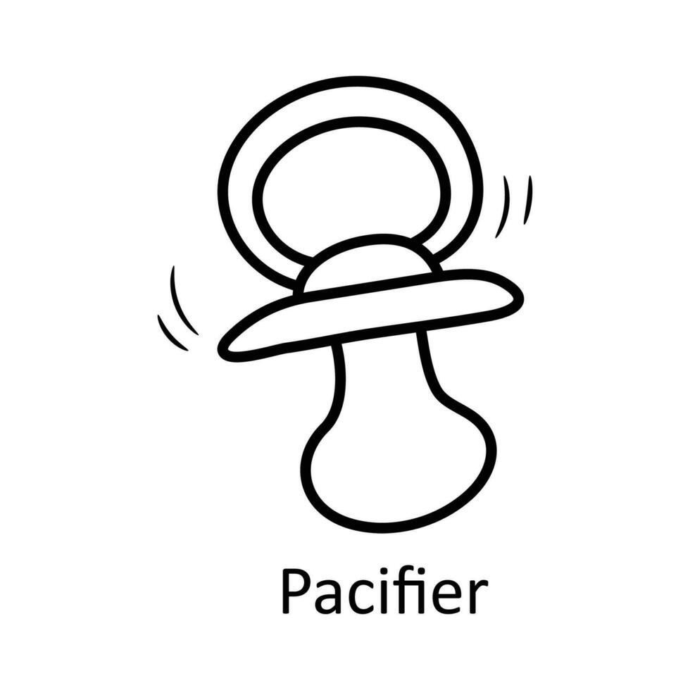 Pacifier vector outline Icon Design illustration. Toys Symbol on White background EPS 10 File