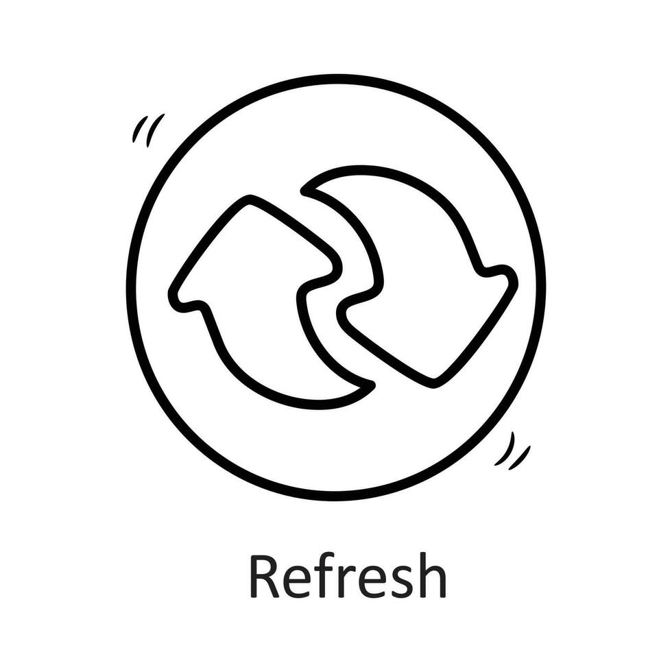 Refresh vector outline Icon Design illustration. Security Symbol on White background EPS 10 File