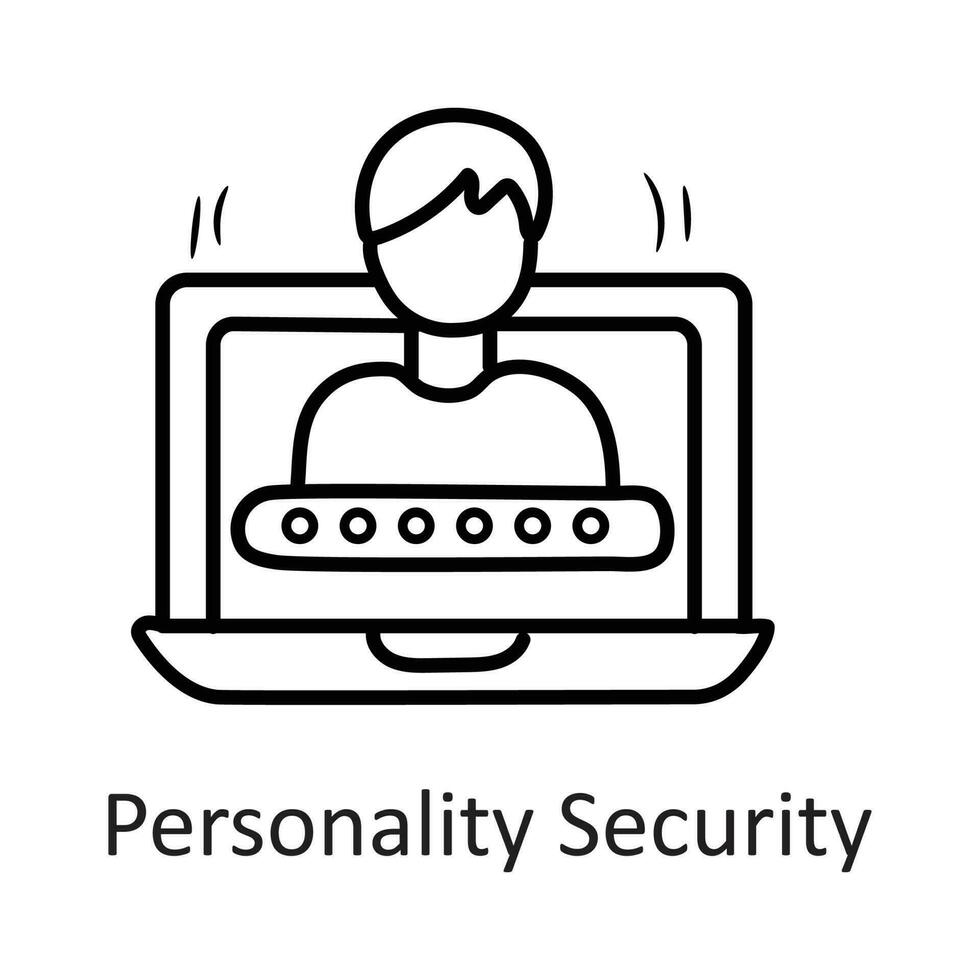 Personality Security vector outline Icon Design illustration. Security Symbol on White background EPS 10 File