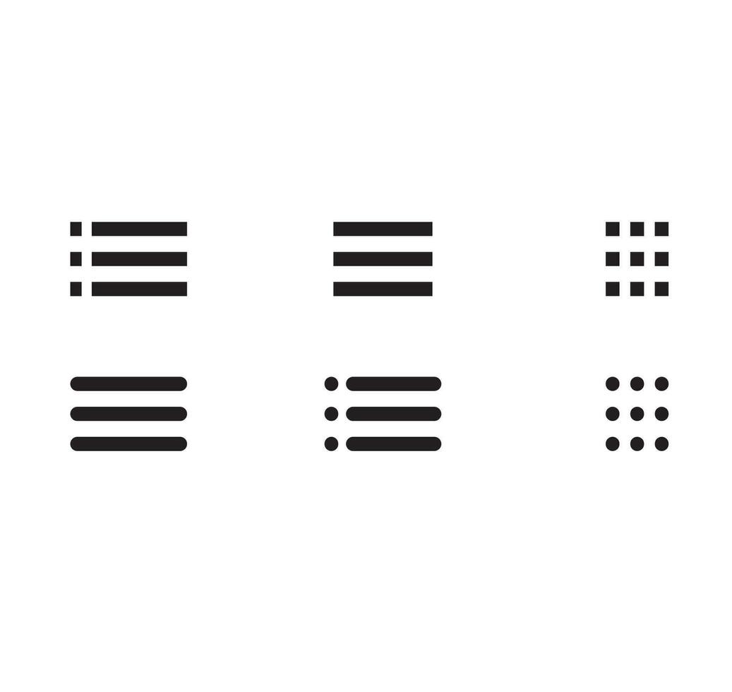 Navigation menu icon. Menu icon set. vector