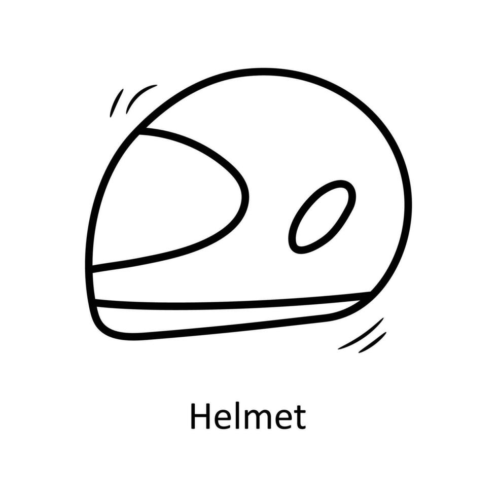 Helmet vector outline Icon Design illustration. Olympic Symbol on White background EPS 10 File