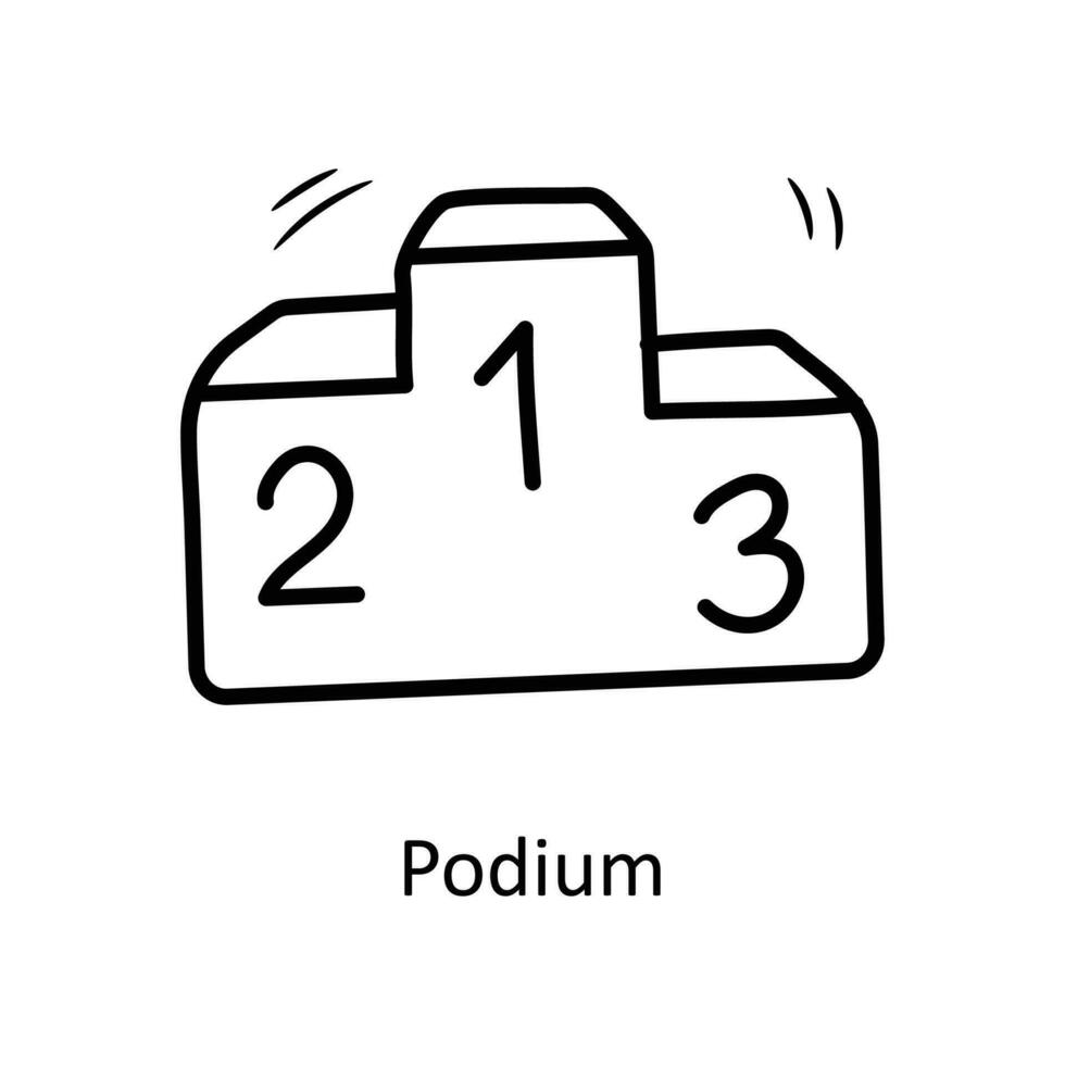 Podium vector outline Icon Design illustration. Olympic Symbol on White background EPS 10 File