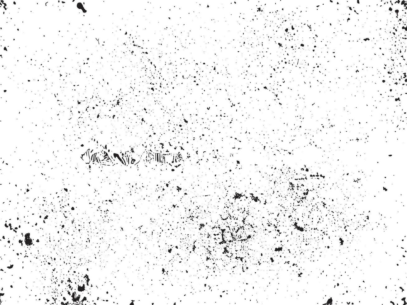 Distressed Black Texture with Dark Grainy Texture, Dust Overlay, and Rusted White Effect on White Background - Grunge Design Elements in Vector Illustration, EPS 10