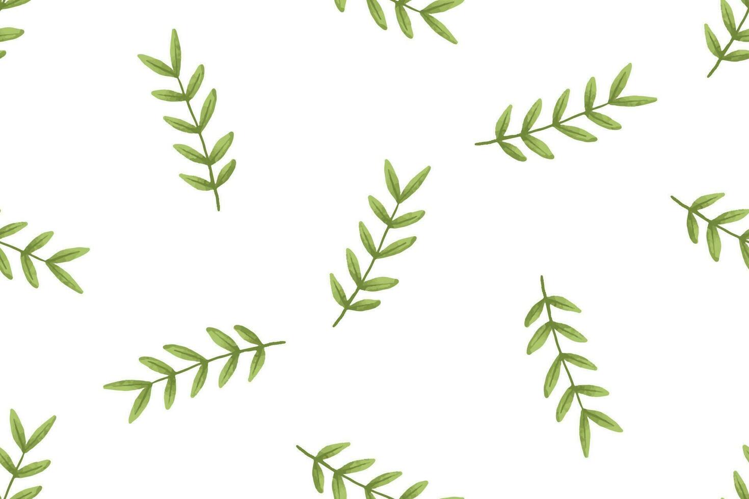 botanical seamless pattern with branches, leaves, herbs, illustration vector