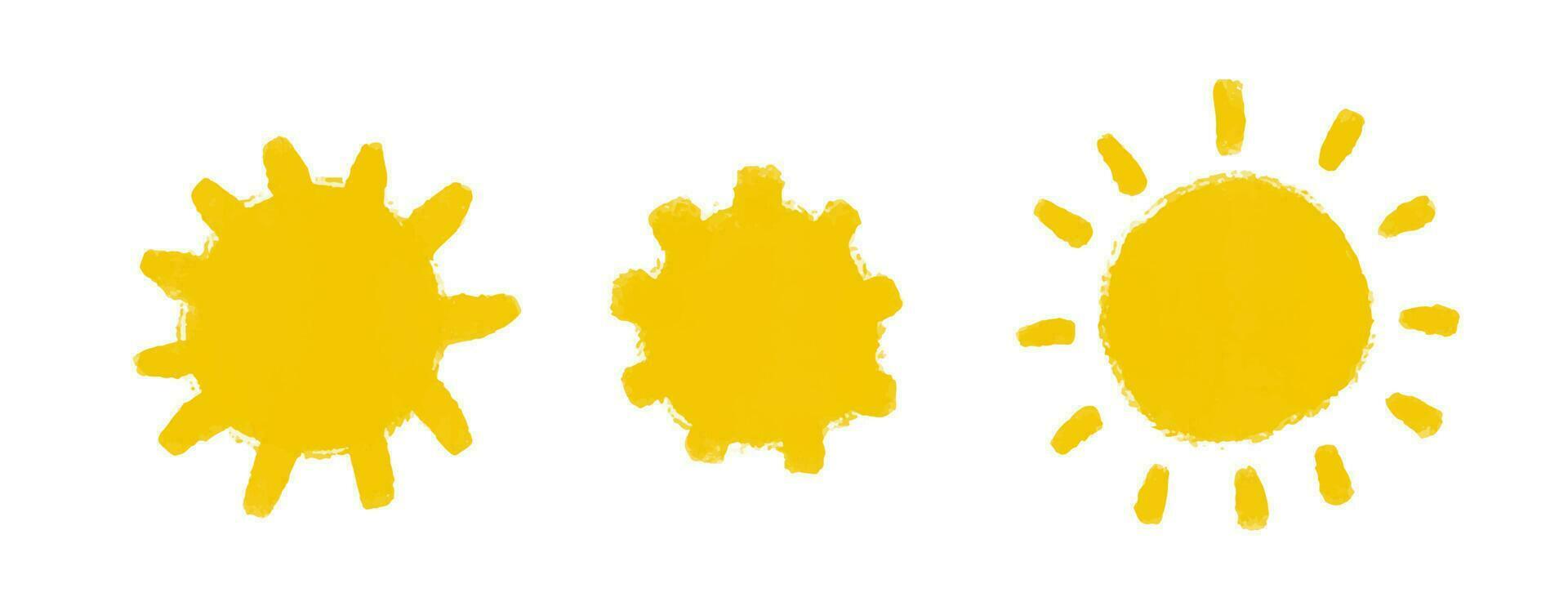 simple sunny illustration. Cute sun design sticker. Baby art, isolated clipart vector