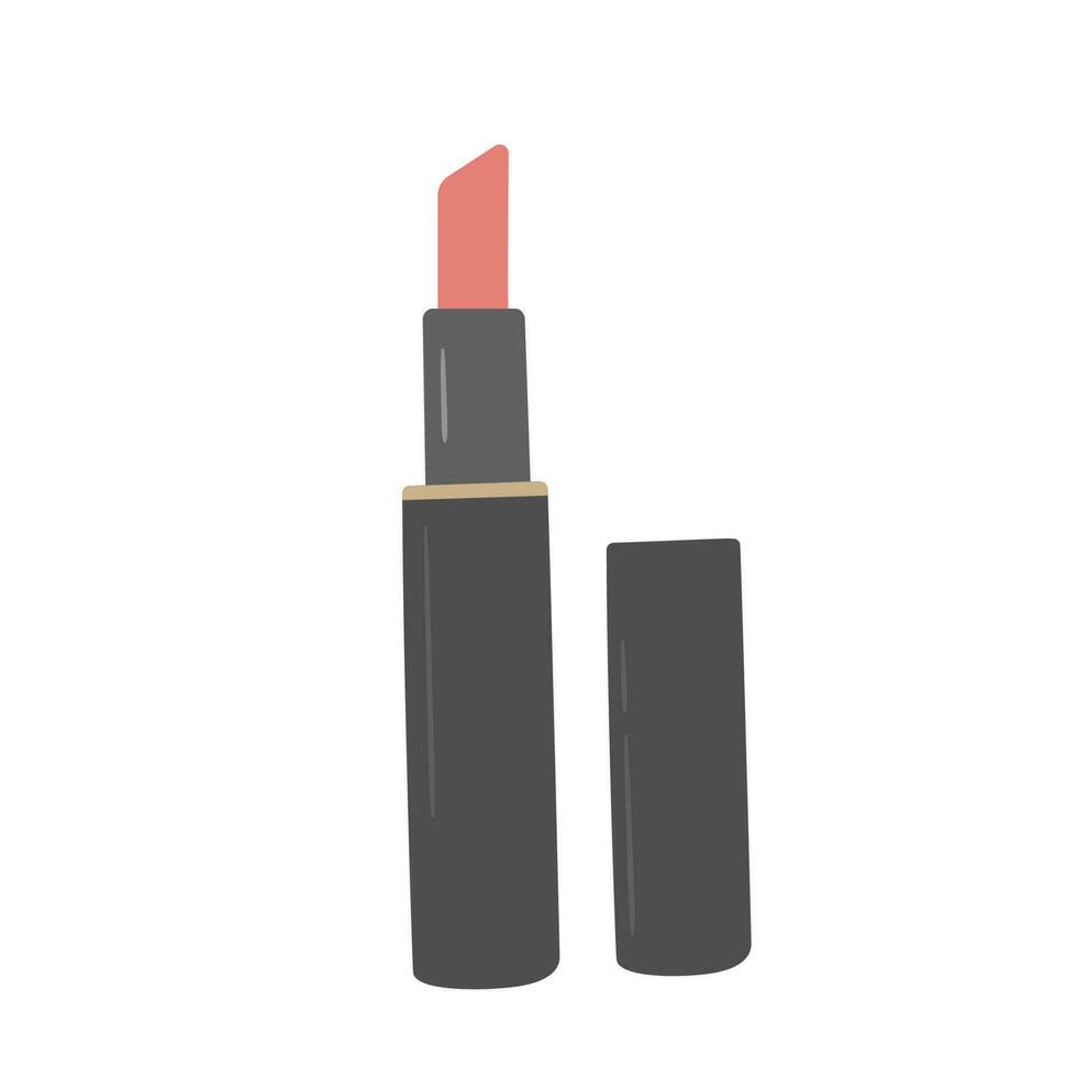 Beautiful red lipstick on a white background. Makeup cosmetic vector illustration