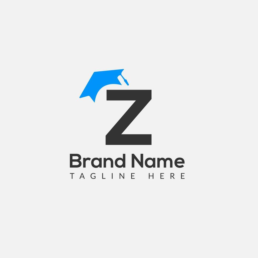 Education Logo On Letter Z Template. Initial Educational Sign Concept Template vector