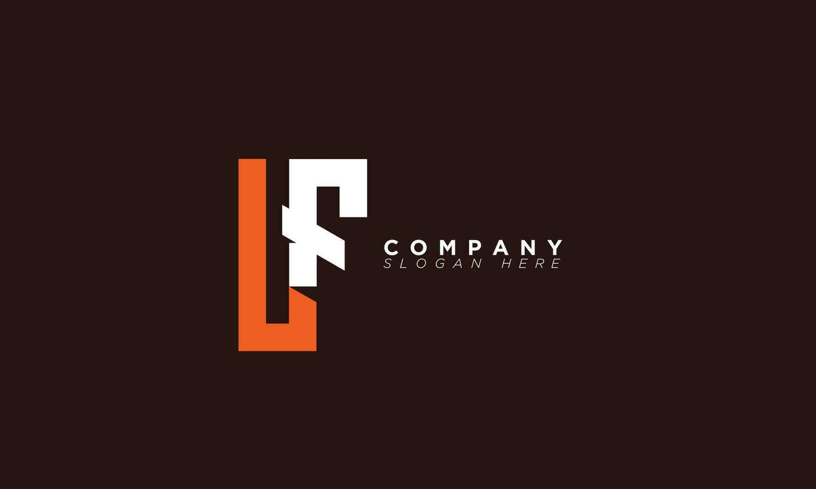 LF Alphabet letters Initials Monogram logo and FL vector
