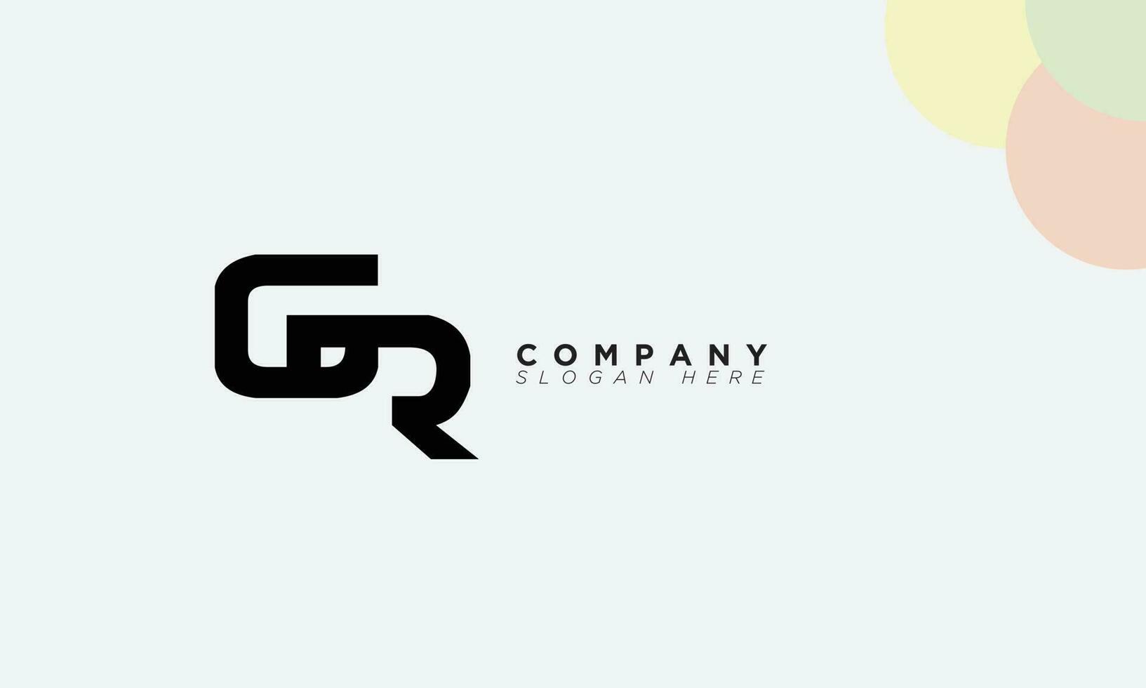 GR Alphabet letters Initials Monogram logo and RG vector