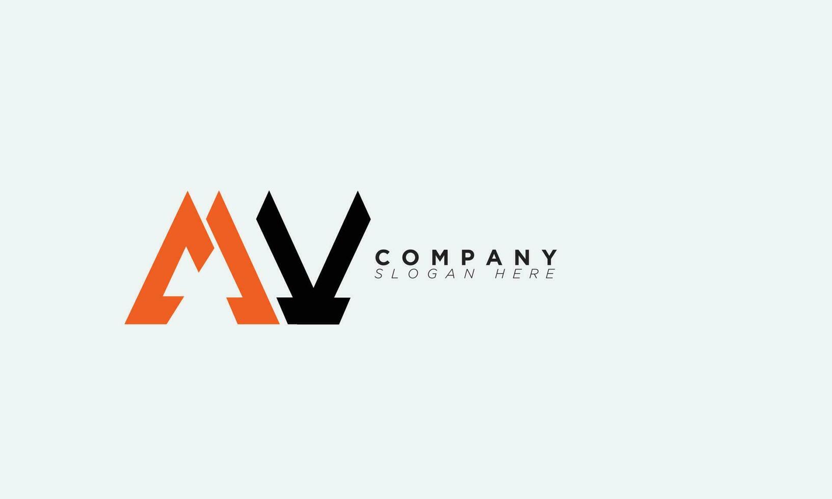 MV Alphabet letters Initials Monogram logo and VM vector