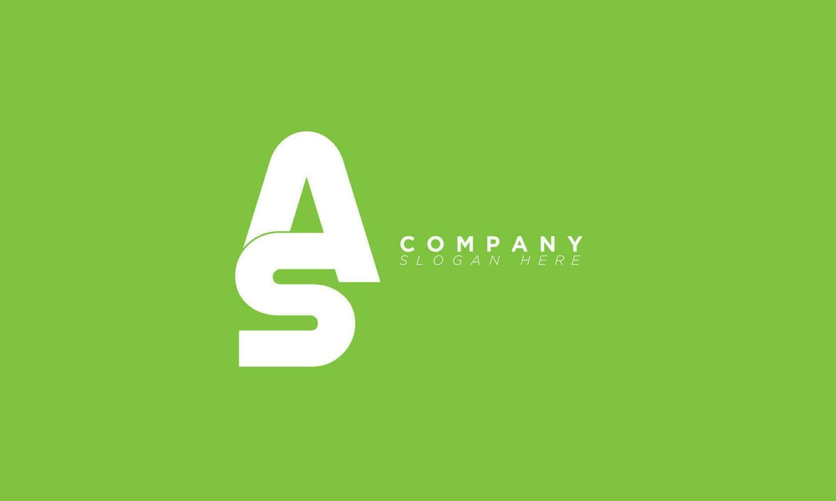 AS Alphabet letters Initials Monogram logo SA vector