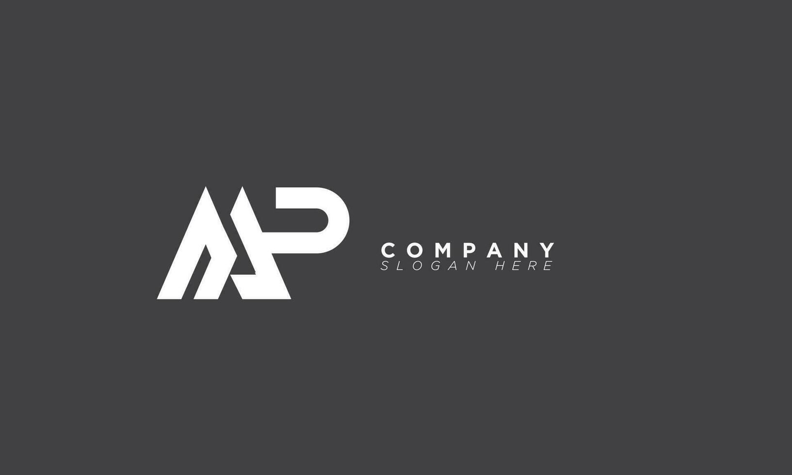 MP Alphabet letters Initials Monogram logo and PM vector