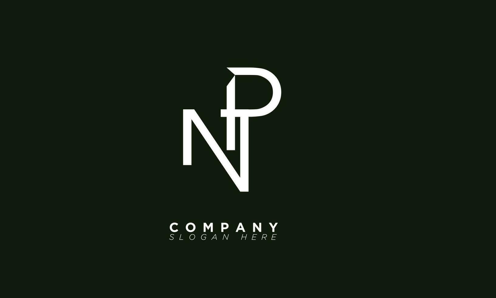 NP Alphabet letters Initials Monogram logo and PN vector