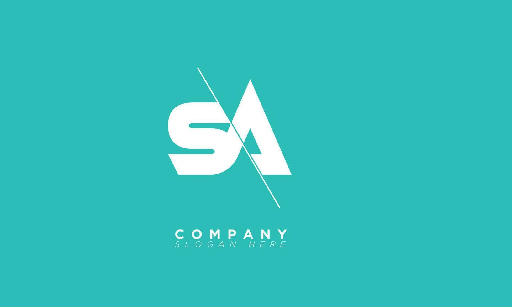 SA Alphabet letters Initials Monogram logo and AS vector