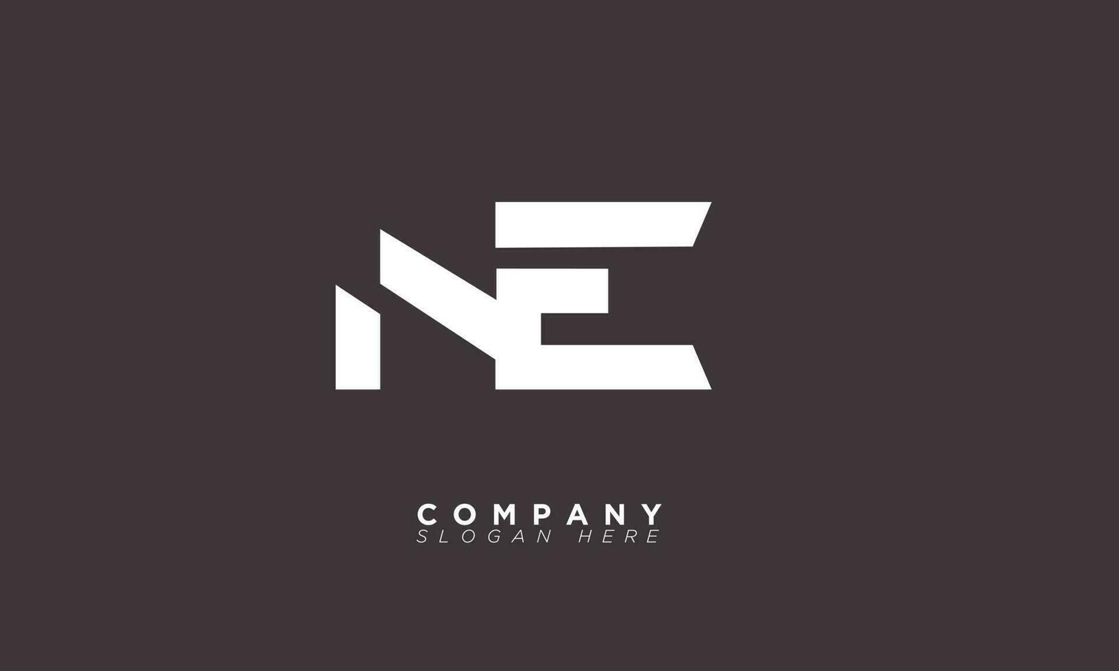 NE Alphabet letters Initials Monogram logo EN, N and E vector