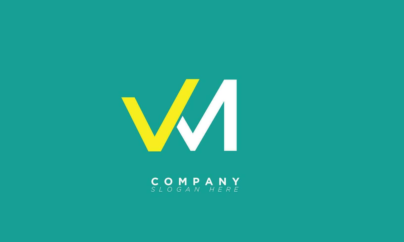 VM Alphabet letters Initials Monogram logo and MV vector
