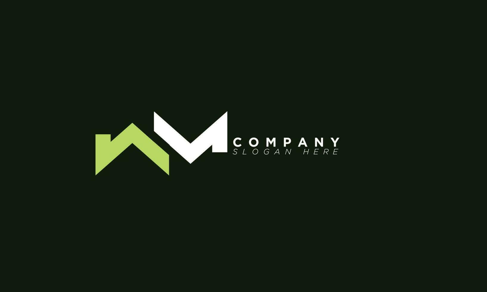 WM Alphabet letters Initials Monogram logo MW vector