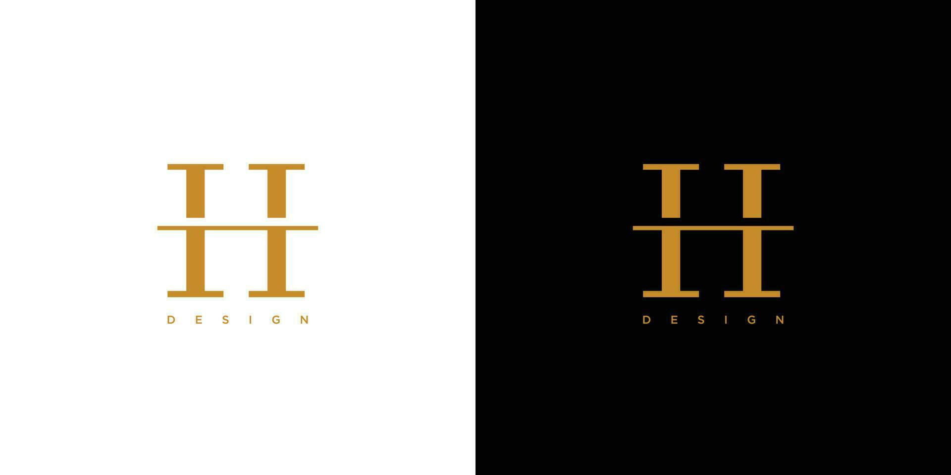 Modern and unique  letter H initials logo design 3 vector