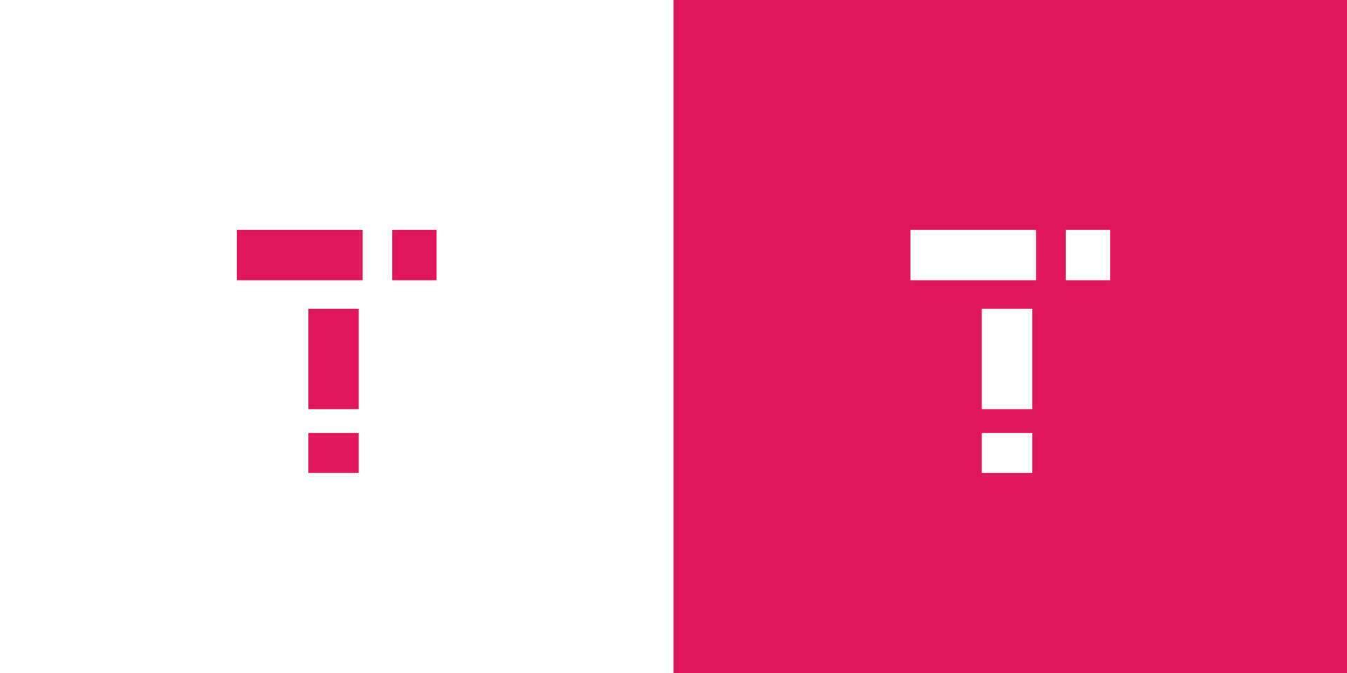 moderno y único letra t iniciales logo diseño 3 vector