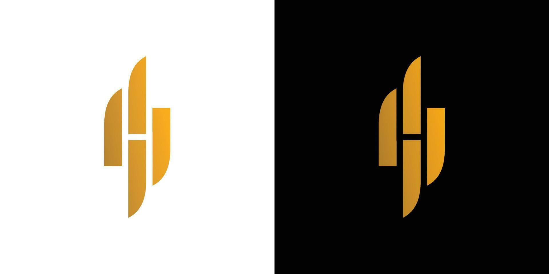 Modern and elegant H logo design vector