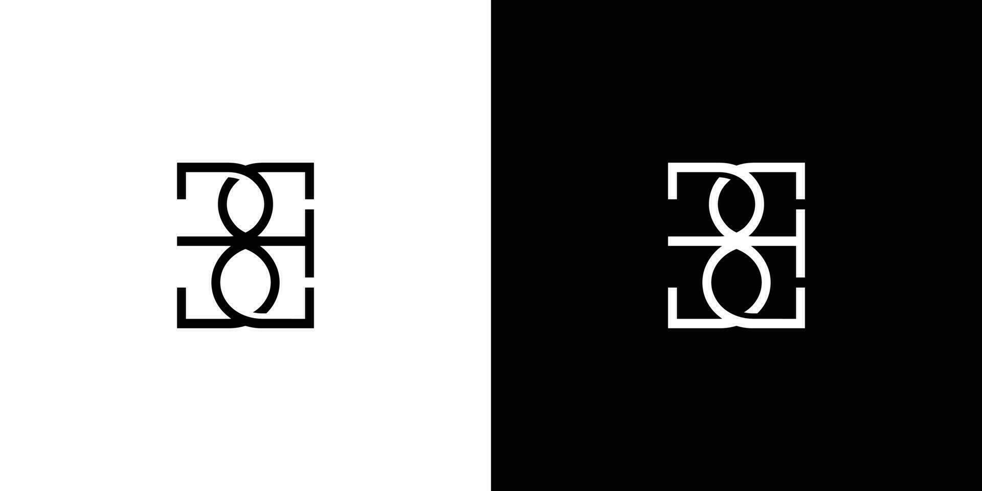 Modern and unique  letter BE initials logo design 2 vector