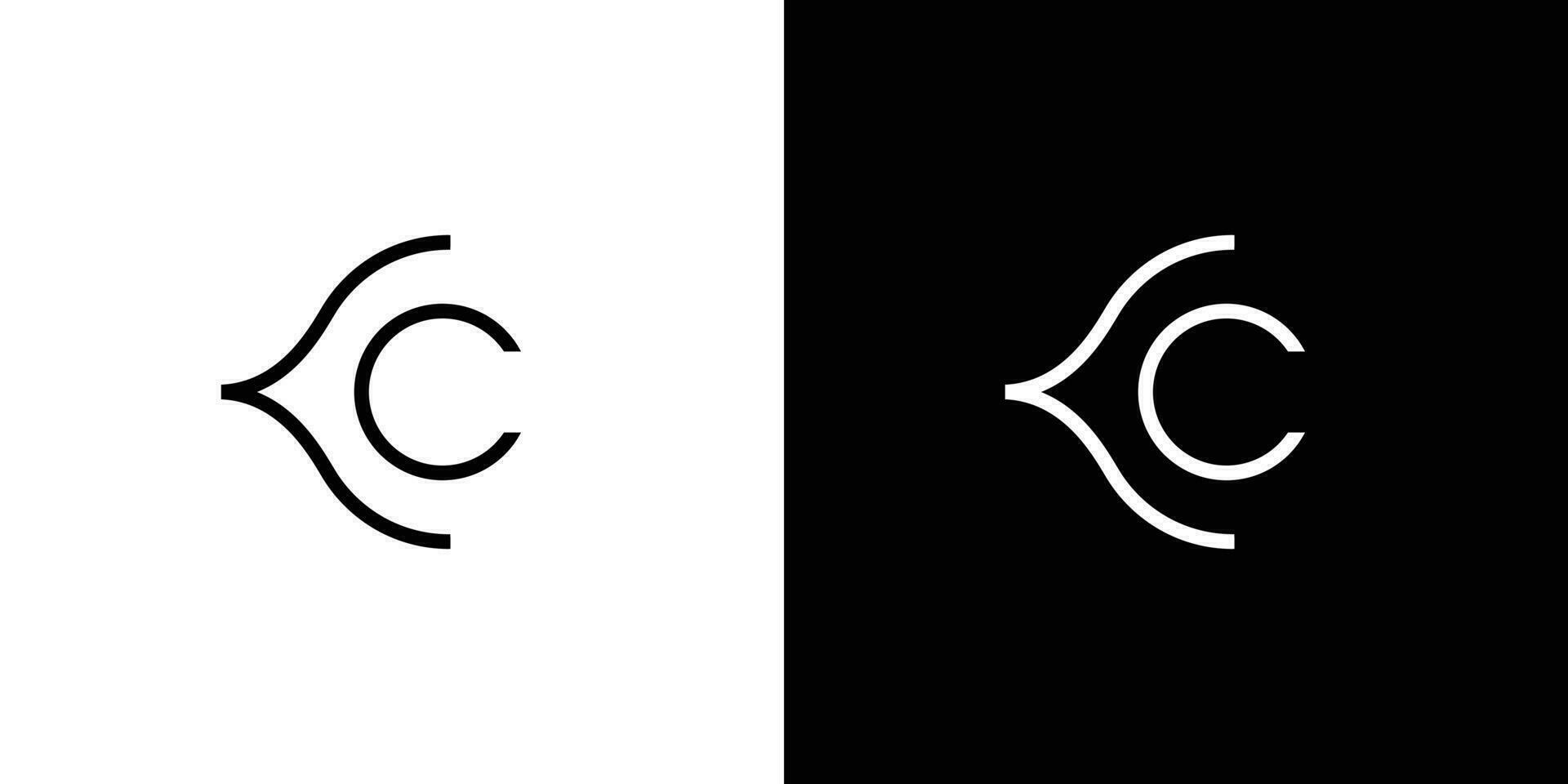 modern and unique letter C initials logo design vector