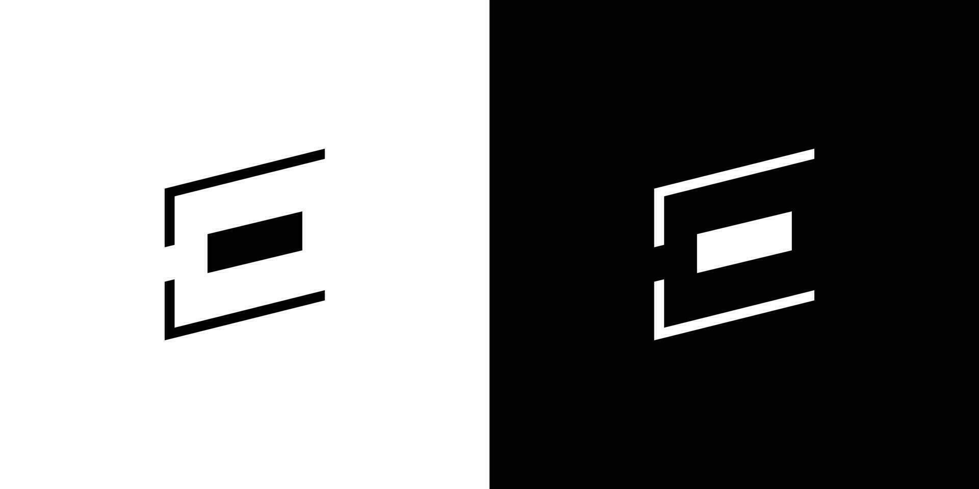 modern and unique letter E initials logo design 2 vector