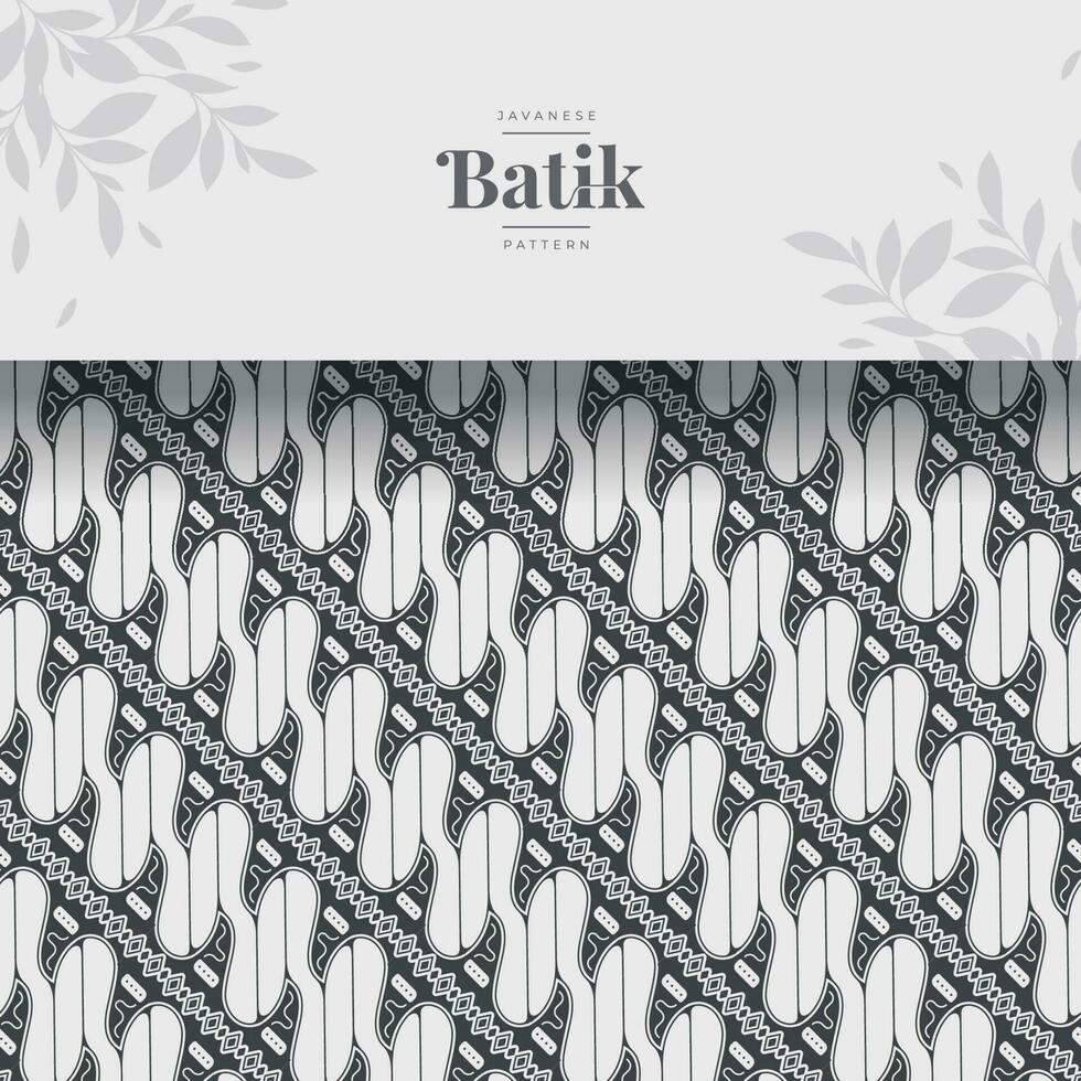 monochrome indonesian vintage batik seamless pattern vector
