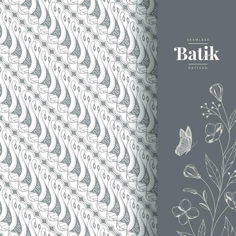 minimalist indonesian batik seamless pattern vector