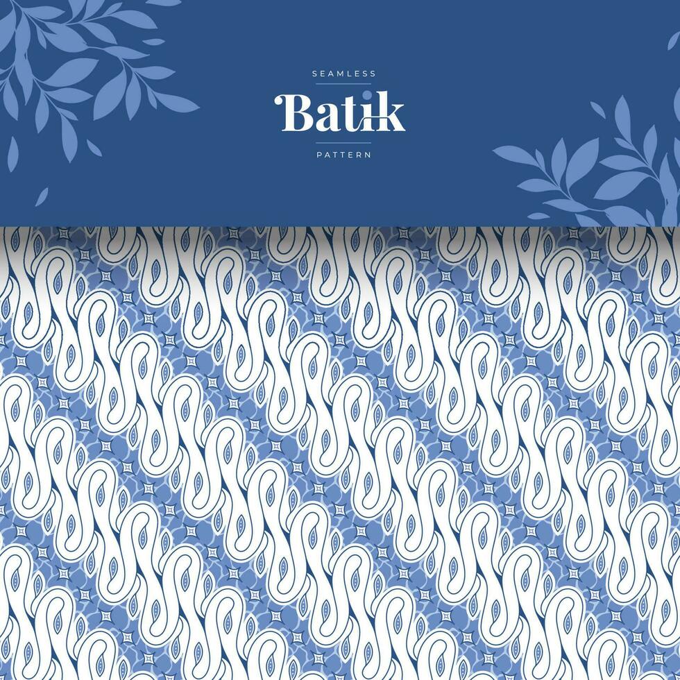 javanese ethnic batik motifs pattern vector