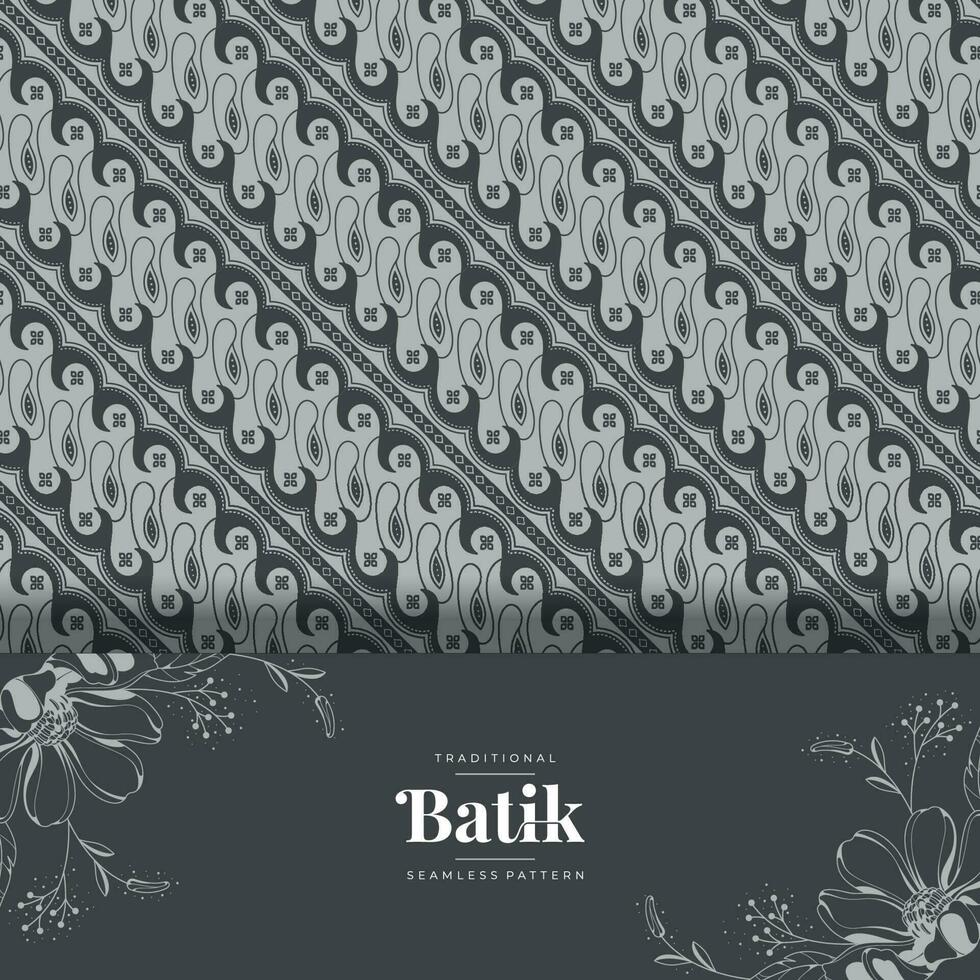 traditional batik seamless pattern design vector