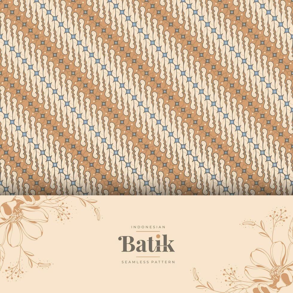 indonesian batik art seamless pattern vector