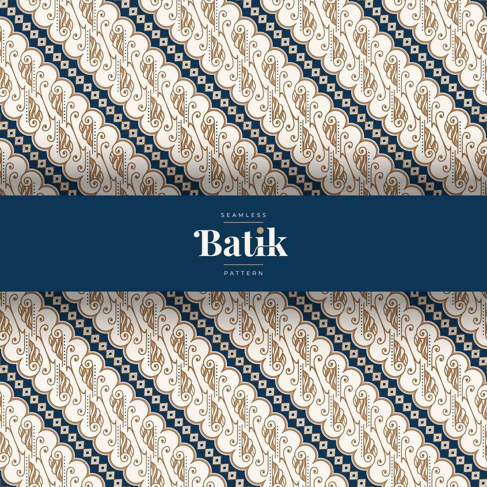 hand drawn traditional batik seamless pattern vector