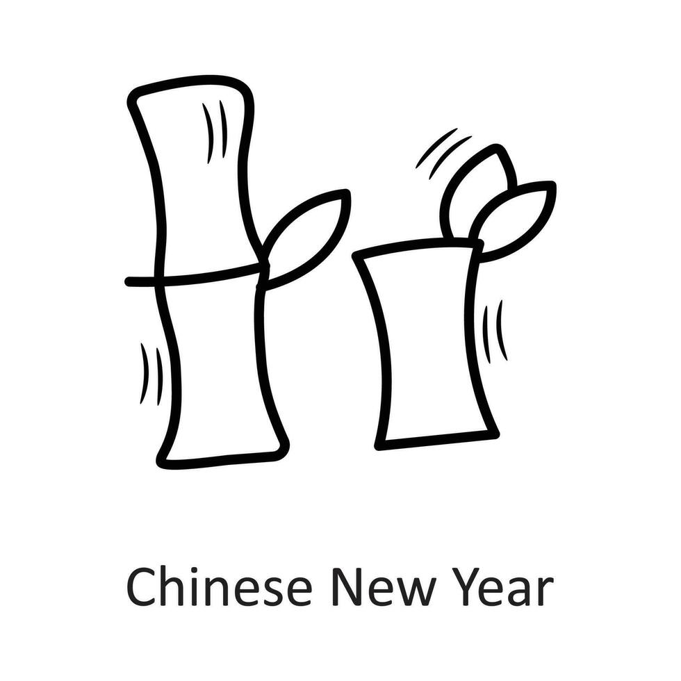 Chinese New Year vector outline Icon Design illustration. New Year Symbol on White background EPS 10 File