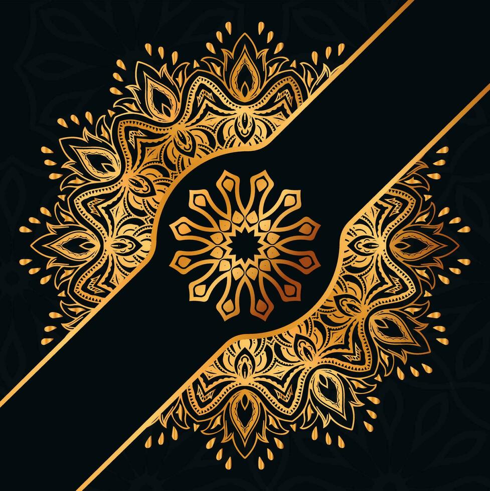 Islamic Arabic Background Soft Cream Color with Mandala Ornament and Frame vector