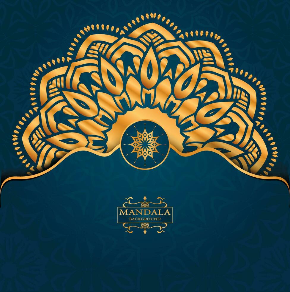 Luxury mandala background with golden arabesque pattern arabic islamic  style vector